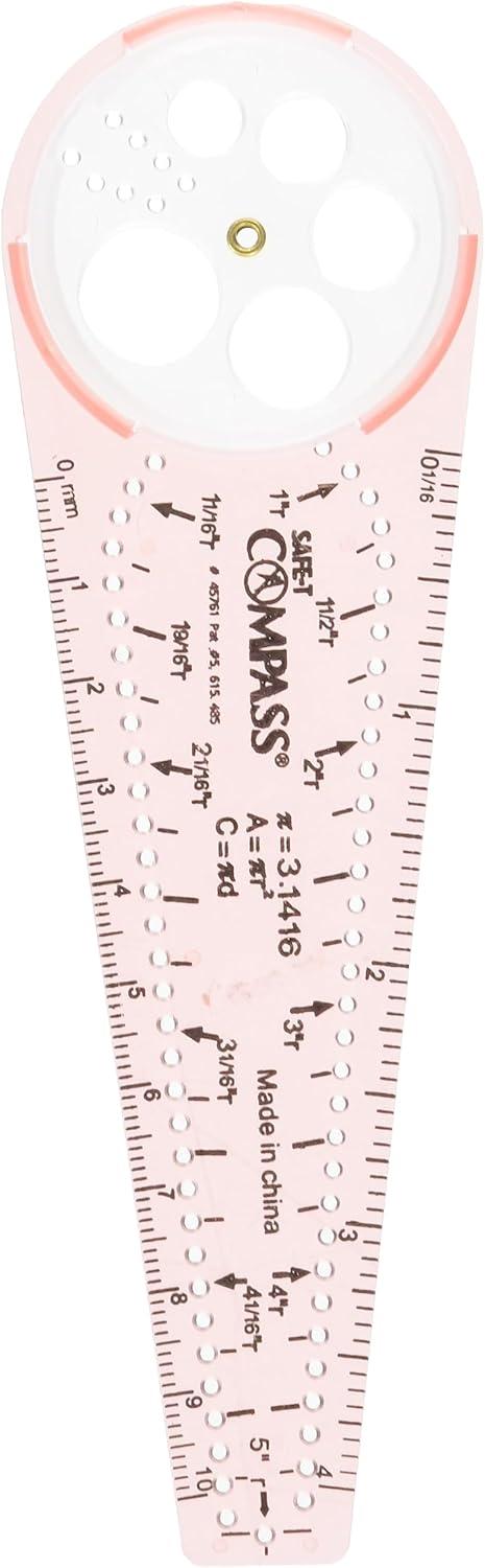 image:imageLearning Resources SAFET Compass Orange Blister Card Classroom Safety Compass Geometric Tracer