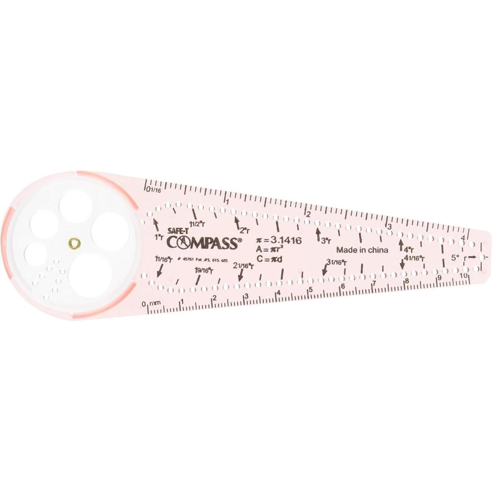 image:imageLearning Resources SAFET Compass Orange Blister Card Classroom Safety Compass Geometric Tracer