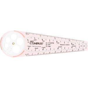 Learning Resources SAFE-T Compass, Orange, Blister Card, Classroom Safety Compass, Geometric Tracer