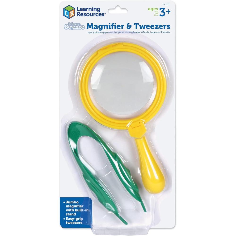 image:imageLearning Resources Magnifier amp Tweezers Fine Motor for Kids Science Toys STEM Toddler Explorer Kit Boys and Girls Gifts Ages 3