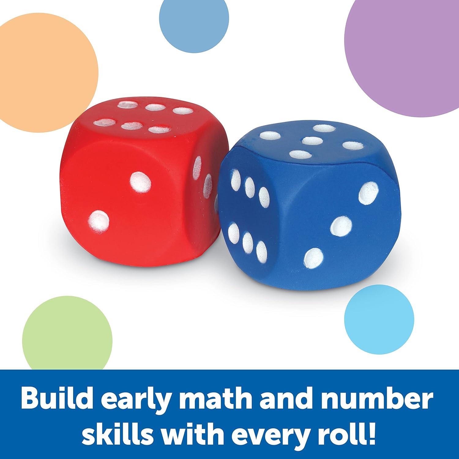 image:imageLearning Resources Foam Dice Dot Dice Early Math Skills Board Games Classroom Must Haves Back to School Set of 2 Grades PreK Ages 3