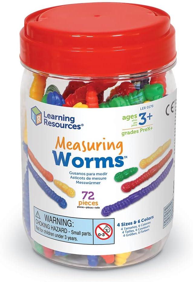 image:imageLearning Resources Measuring Worms 72 Assorted Color Worms