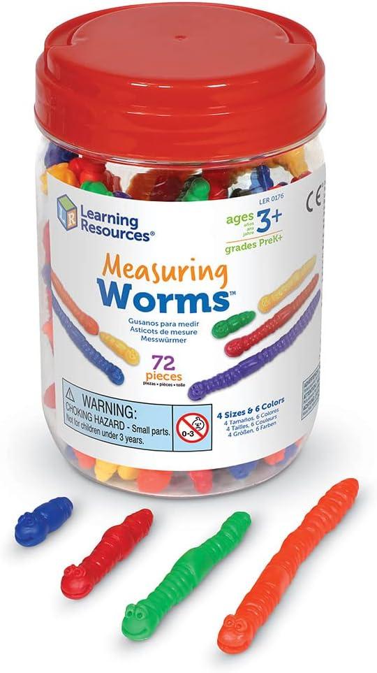 image:imageLearning Resources Measuring Worms 72 Assorted Color Worms