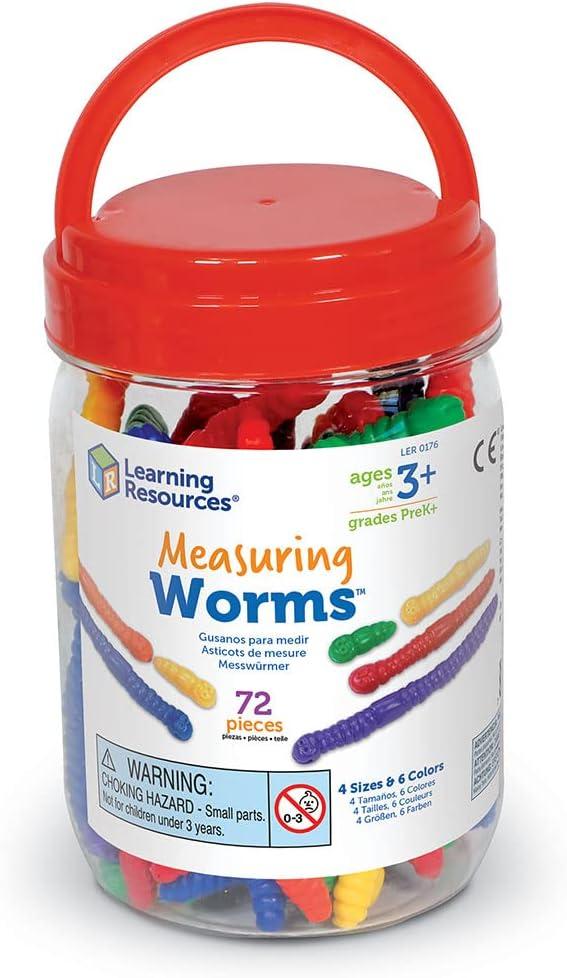 image:imageLearning Resources Measuring Worms 72 Assorted Color Worms