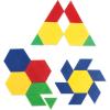 Learning Resources Plastic Pattern Blocks .5cm, Counting & Sorting, Early Math Concepts, Set of 100 Blocks, Grades PreK+Ages 3+