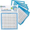 Learning Resources Laminated Hundred Boards – 10 Pieces Dry-Erase Counting Aid, Teaching Supplies, Math Boards for Kids(Counting Aid)