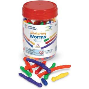 Learning Resources Measuring Worms, 72 Assorted Color Worms