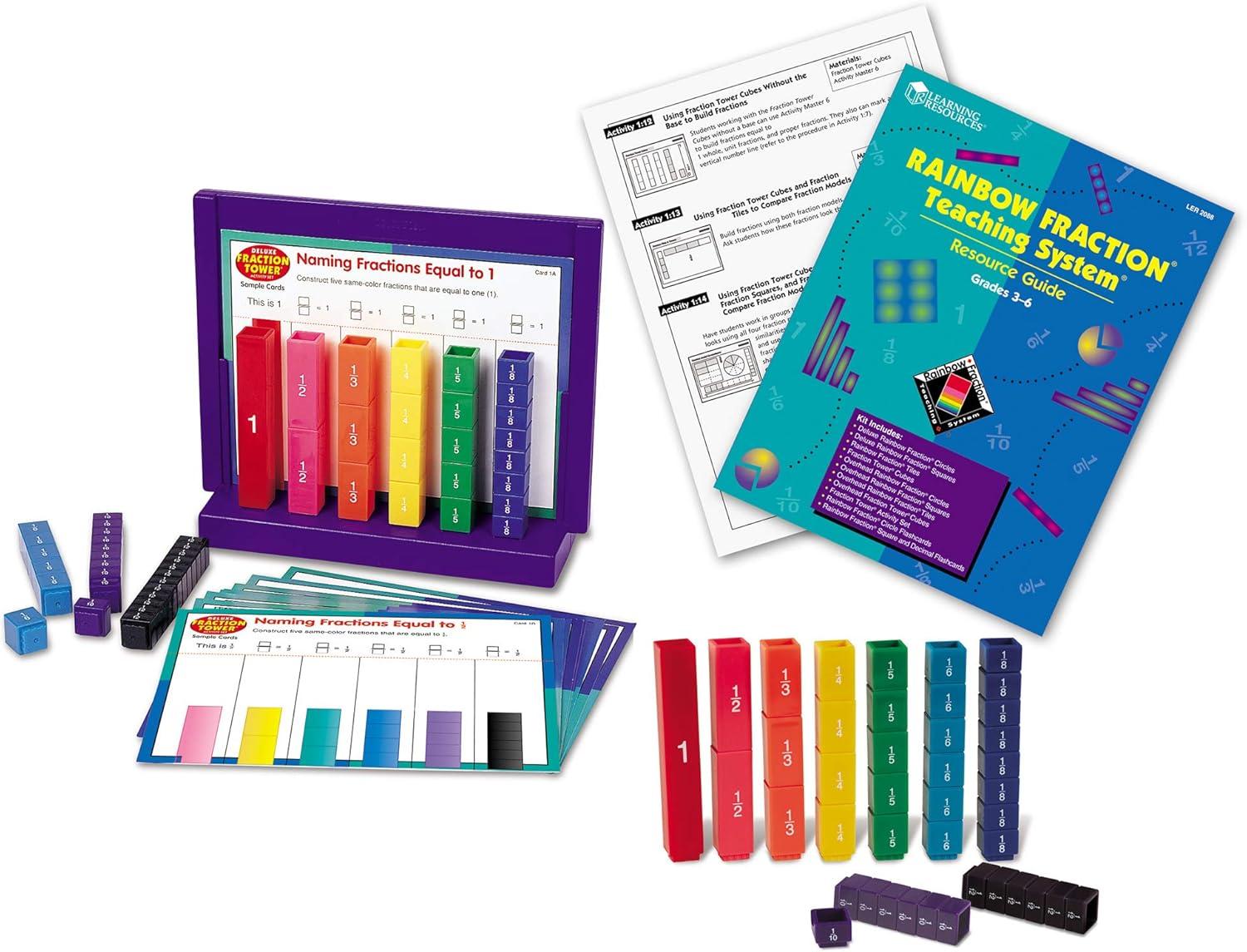 image:imageLearning Resources Rainbow Fraction Teaching System Kit