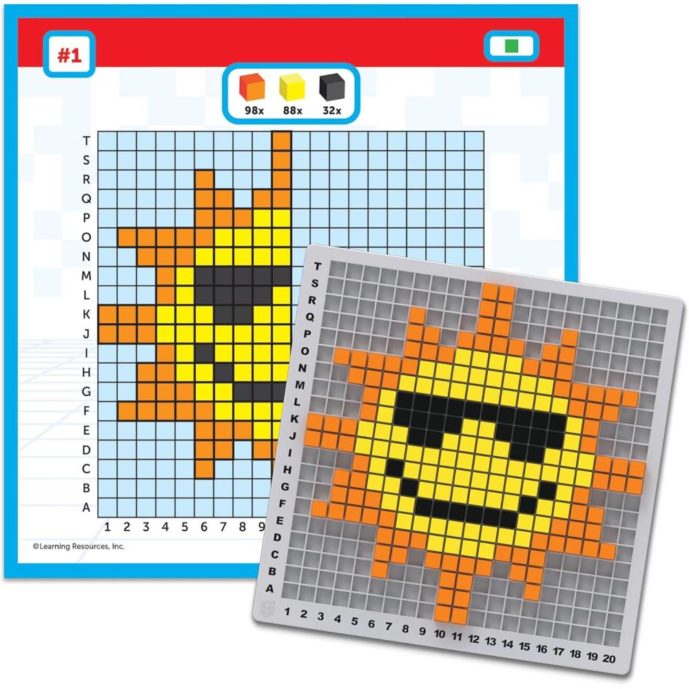 image:imageLearning Resources STEM Explorers Pixel Art Pro  Critical Thinking Math Manipulatives Problem Solving Skills Pattern Blocks Brain Games Montessori Fine Motor Skills Gifts for Boys and Girls