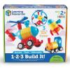 Learning Resources 1-2-3 Build It! Rocket-Train-Helicopter – 17 Pieces, Ages 2+, Creative Thinking, Toddler Building, STEM, Early Engineering Toys
