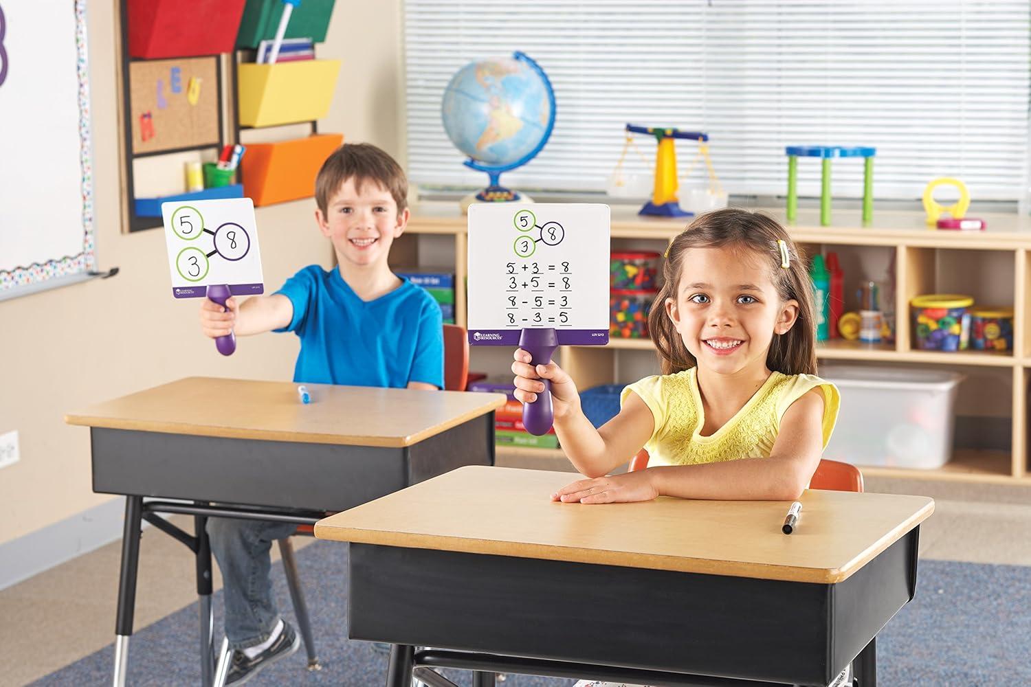 image:imageLearning Resources Doublesided Number Bonds WriteandWipe Answer Boards Classroom Accessories Set of 5 Ages 5