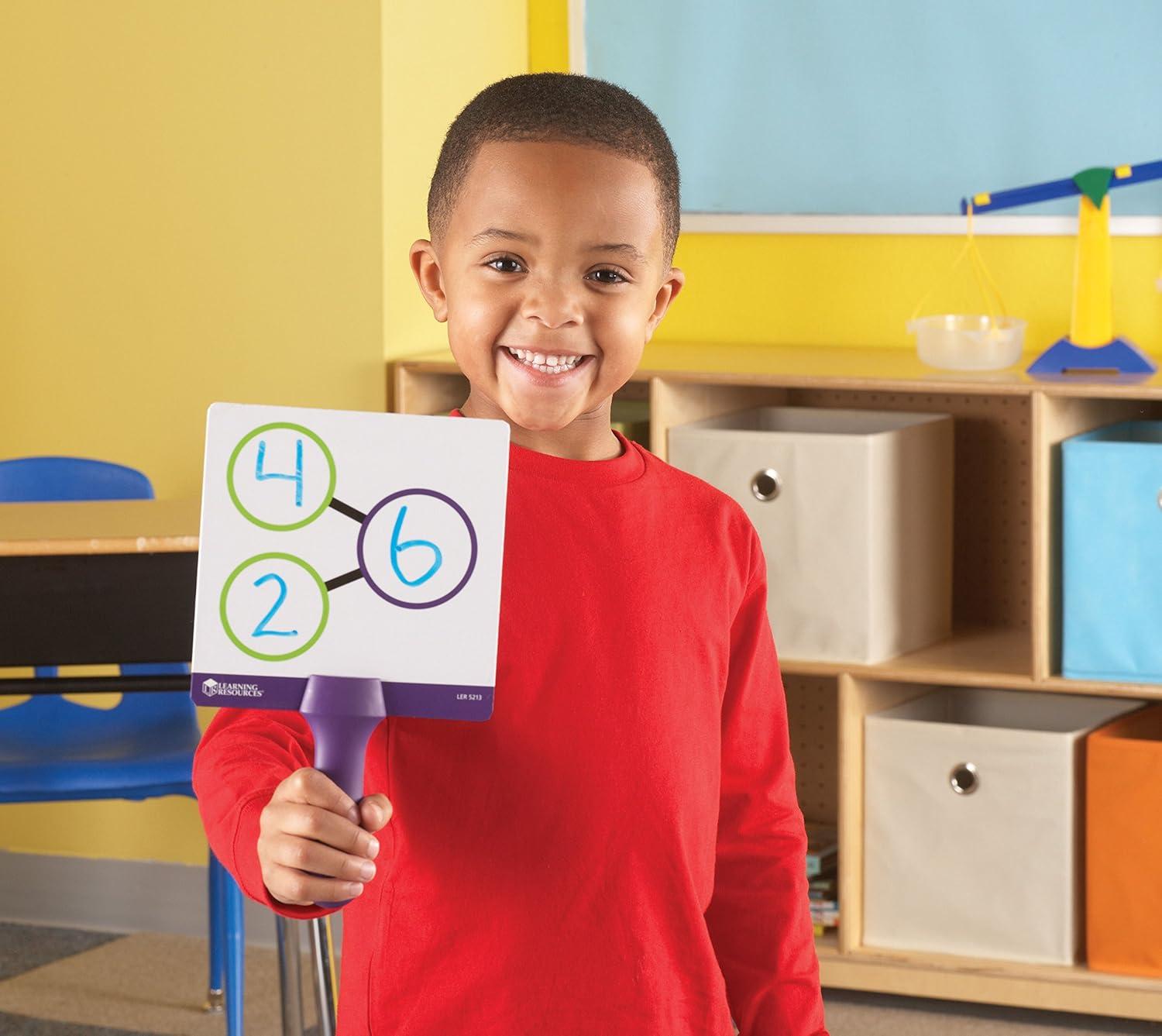 image:imageLearning Resources Doublesided Number Bonds WriteandWipe Answer Boards Classroom Accessories Set of 5 Ages 5