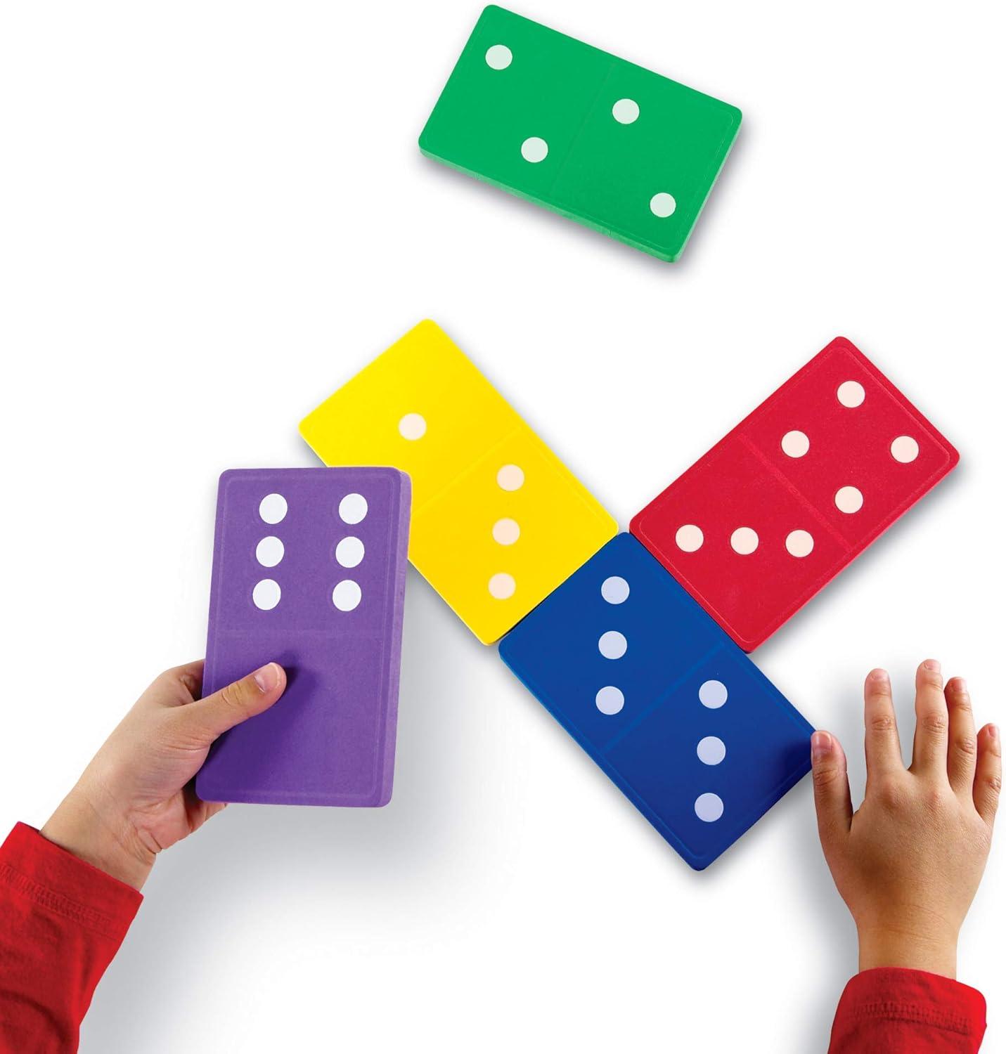 image:imageLearning Resources Jumbo Foam Dominoes Board Games Math Manipulatives Counting and Problem Solving for Toddlers Patterning Skills Gifts for Boys and Girls Classroom Games for Students