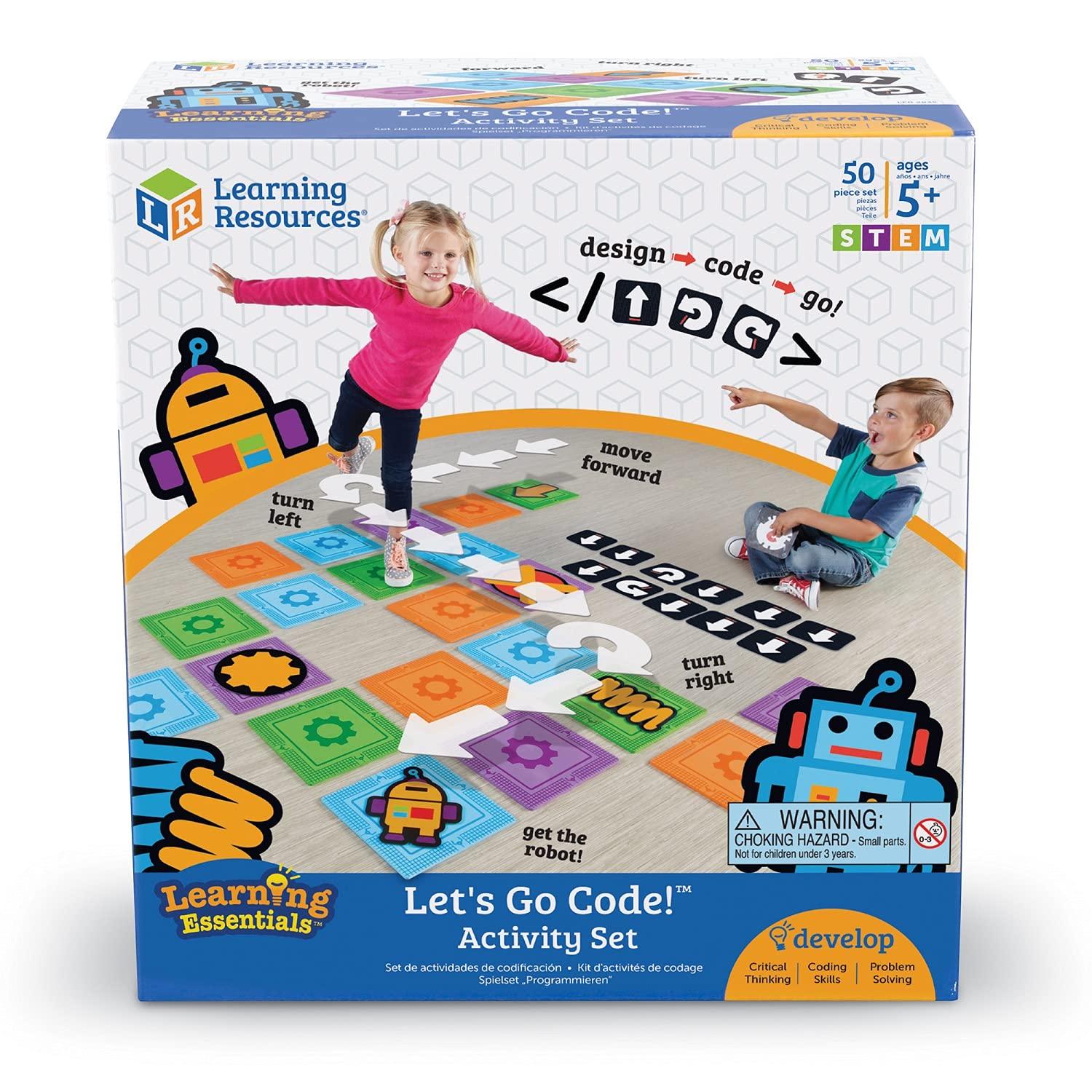 image:imageLearning Resources Lets Go Code Activity Set STEM Toys Coding Toys Develops Critical Thinking and Problem Solving Skills 50 Pieces Ages 5