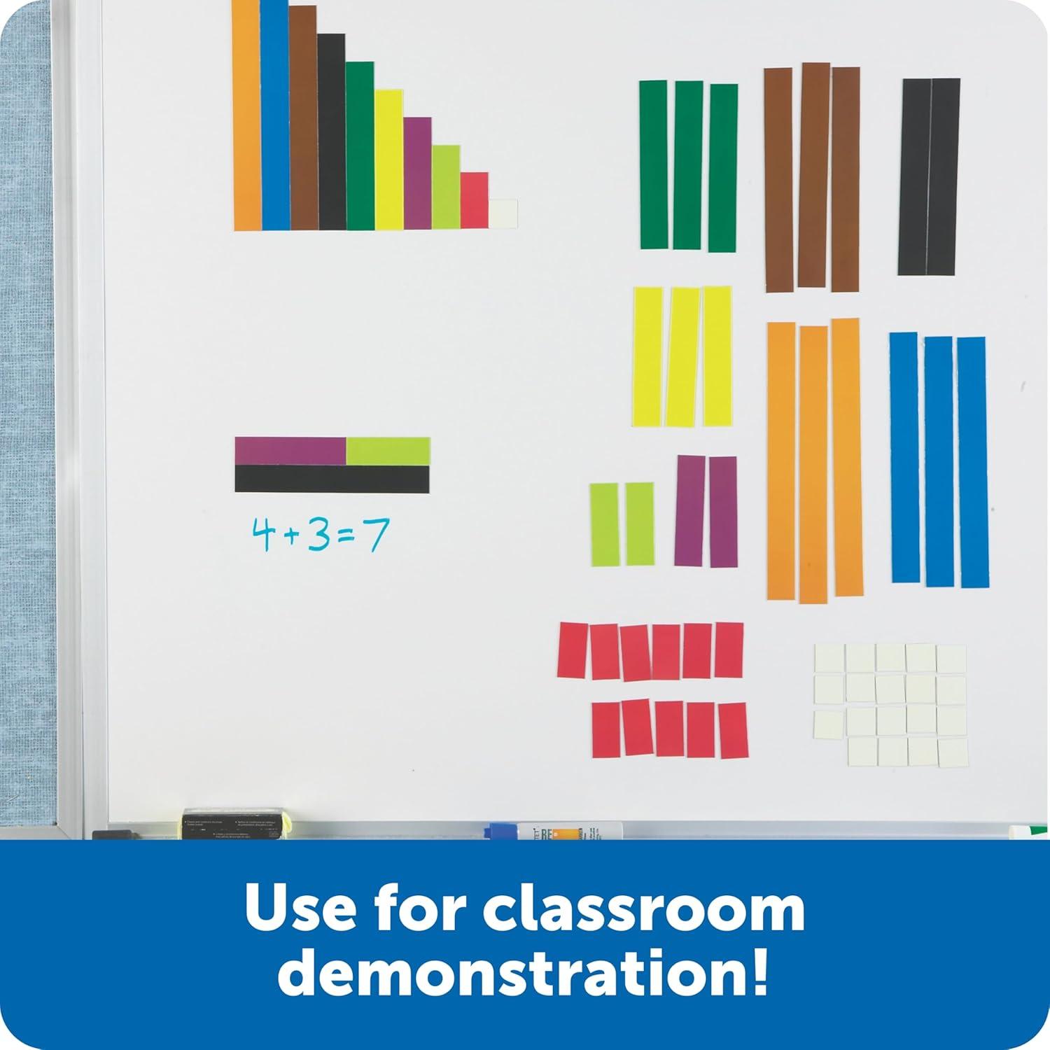 image:imageLearning Resources Magnetic Cuisenaire Rods Early Match Concepts School Supplies Multicolor 64 Pieces