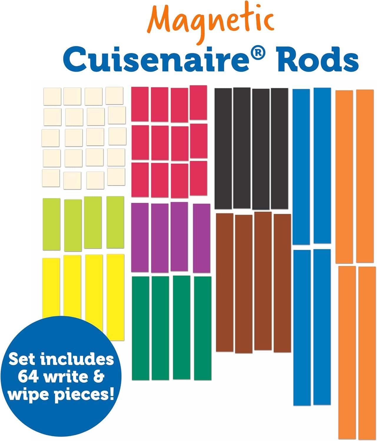 image:imageLearning Resources Magnetic Cuisenaire Rods Early Match Concepts School Supplies Multicolor 64 Pieces