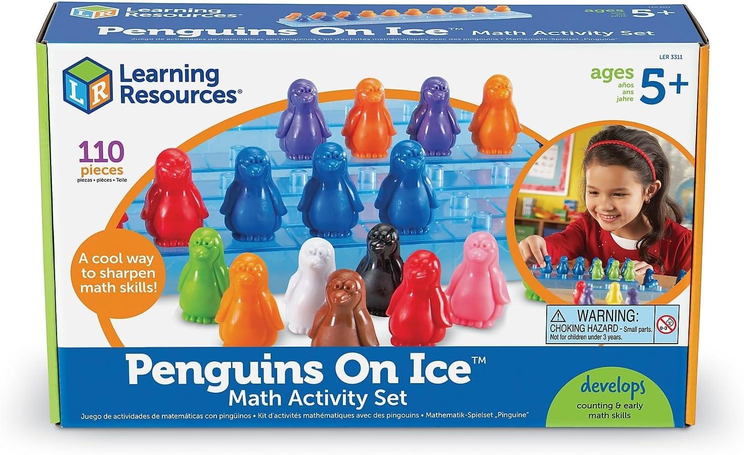 image:imageLearning Resources Penguins On Ice Math Activity Set Math Manipulatives amp Counting Addition and Multiplication Games Sorting amp Patterning Set Homeschool Activity Classroom Must Haves