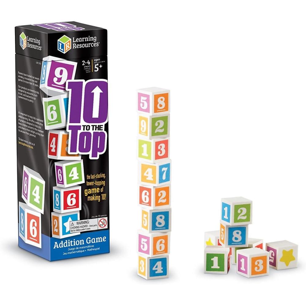 image:imageLearning Resources 10 to The Top Addition Game 24 Players Math Learning Games Math Games for Kids Ages 5 Multicolor 1 x 1 in