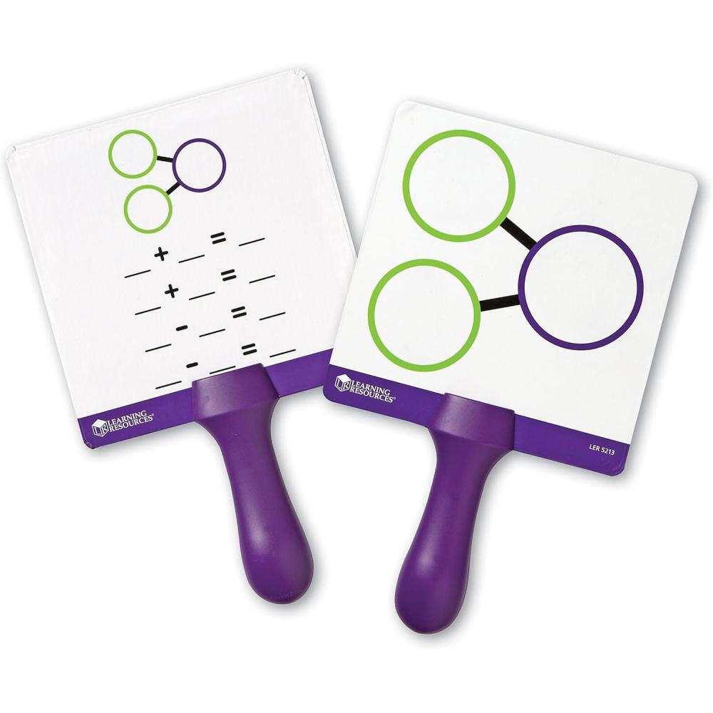 image:imageLearning Resources Doublesided Number Bonds WriteandWipe Answer Boards Classroom Accessories Set of 5 Ages 5