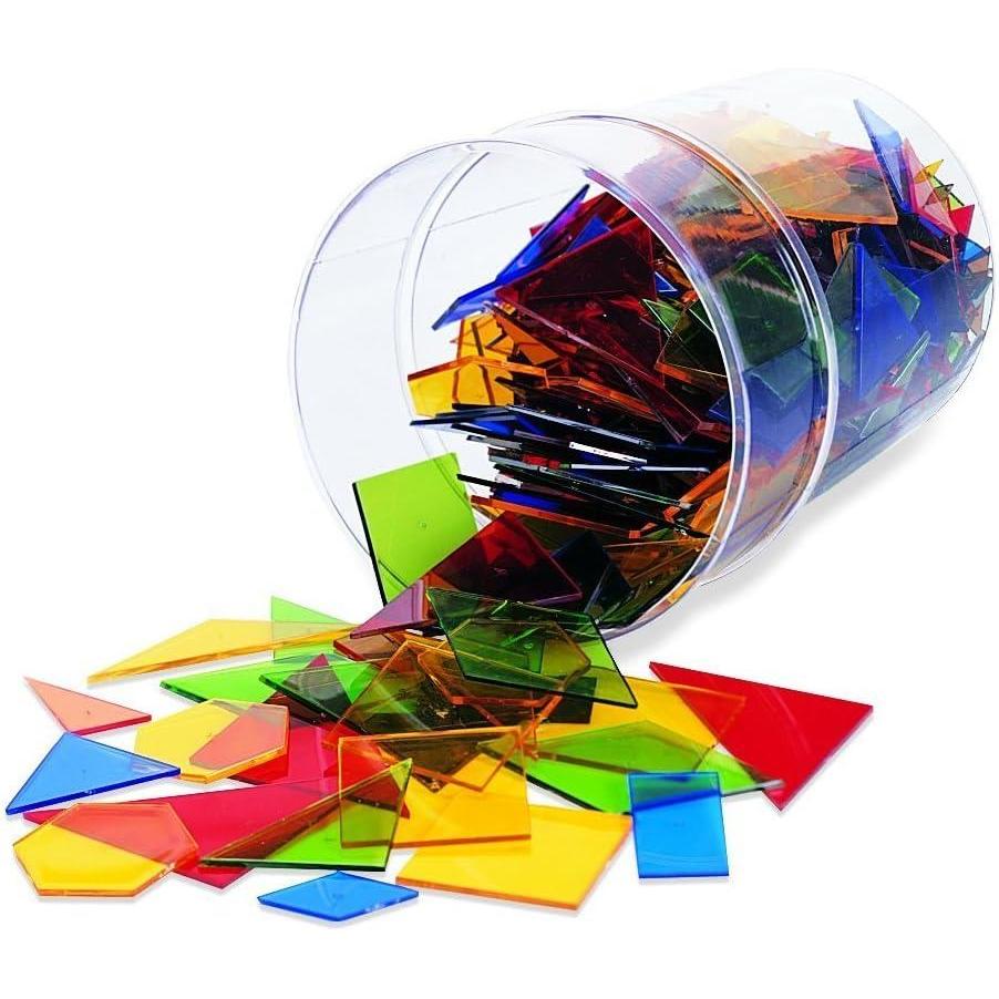 image:imageLearning Resources Power Polygons Early Geometry Skills Polygon Shapes Fraction Overlay 450 Pieces Ages 5