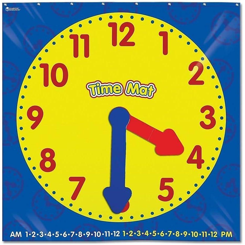image:imageLearning Resources Time Activity Mat Homeschool Learning Clock Classroom Activity Ages 5