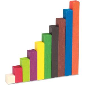 Learning Resources Cuisenaire Rods Small Group Set: 155 Piece Plastic Set(Wood)