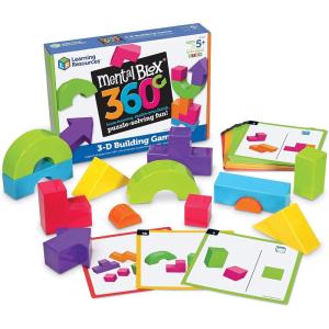 Learning Resources Mental Blox 360 Degree 3-D Building Game – 55 Pieces, Ages 5+ Educational Board Games, Mental Puzzles for Kids, Brain Teaser Games