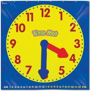 Learning Resources Time Activity Mat, Homeschool, Learning Clock, Classroom Activity, Ages 5+