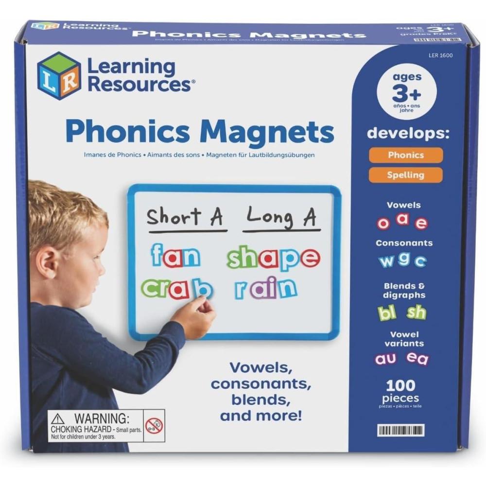 image:imageLearning Resources Phonics Magnets Magnetic ABC Alphabet Recognition for Preschoolers Phonics and Spelling Classroom Teach Toddler Reading Language Development Educational Toy Gifts for Kids