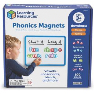 Learning Resources Phonics Magnets – Magnetic ABC, Alphabet Recognition for Preschoolers, Phonics and Spelling, Classroom, Teach Toddler Reading, Language Development, Educational Toy, Gifts for Kids