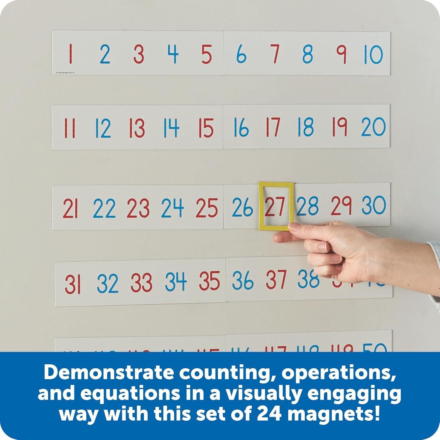 image:imageLearning Resources Magnetic Number Line 1100 20 Magnets Classroom Accessories Teacher Aids Sets of 5 Magnets