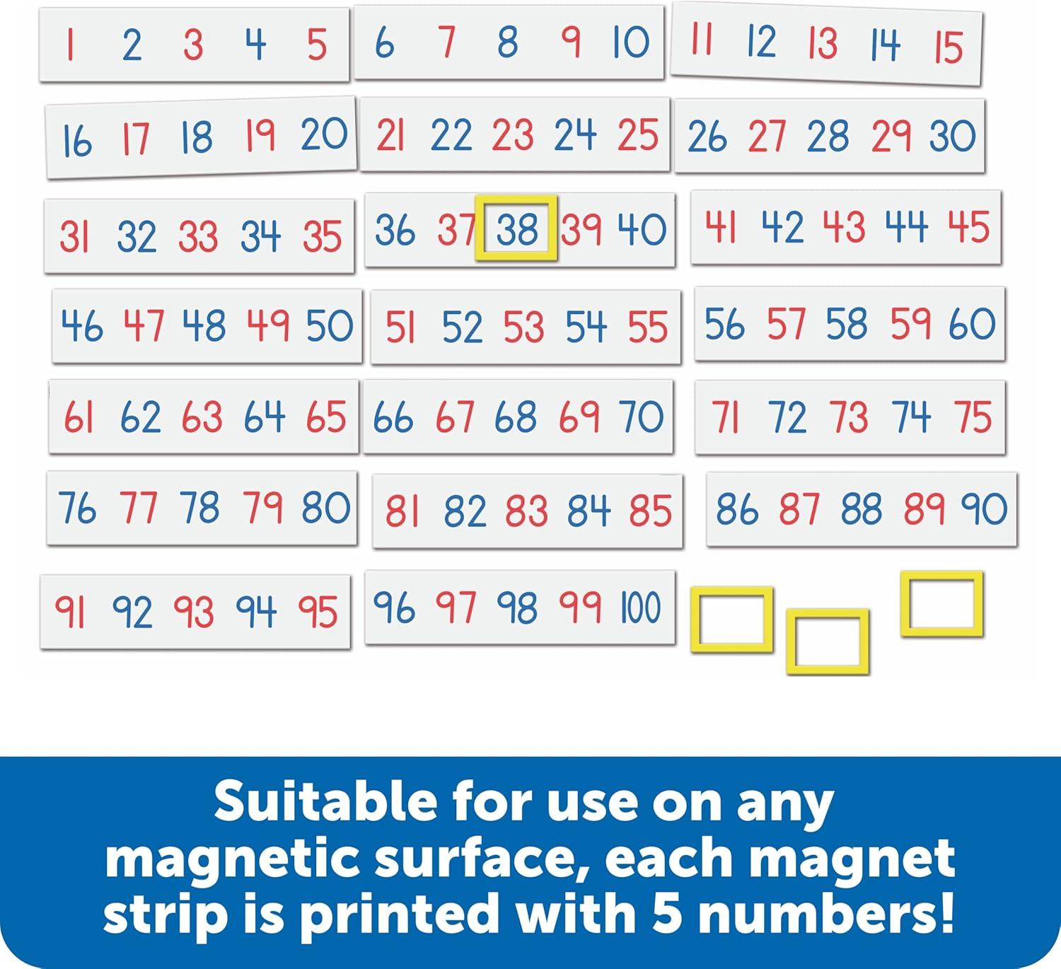 image:imageLearning Resources Magnetic Number Line 1100 20 Magnets Classroom Accessories Teacher Aids Sets of 5 Magnets