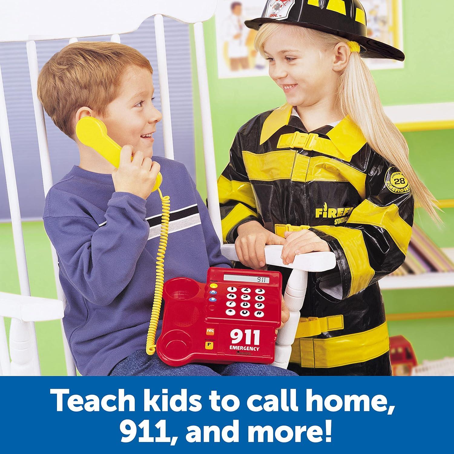 image:imageLearning Resources Teaching Telephone 1 Piece Ages 3 Toddler Learning Toys Pretend Play Telephone Toy Telephone Phone for Kids PreRecorded Greetings Develops Memory Skills