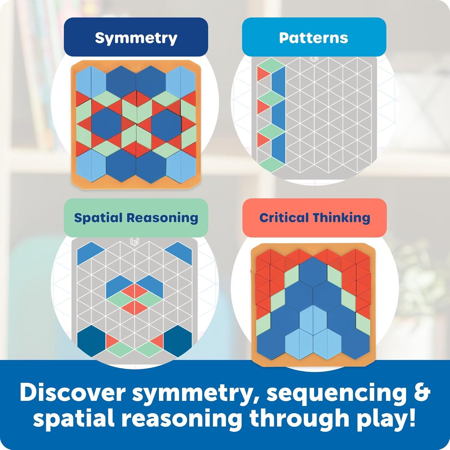 image:imageLearning Resources STEM Explorers Math Mosaics Geometry Math Manipulatives Montessori Symmetry and Patterning Critical Thinking for Students Fine Motor Skills Puzzle Tile Back to School