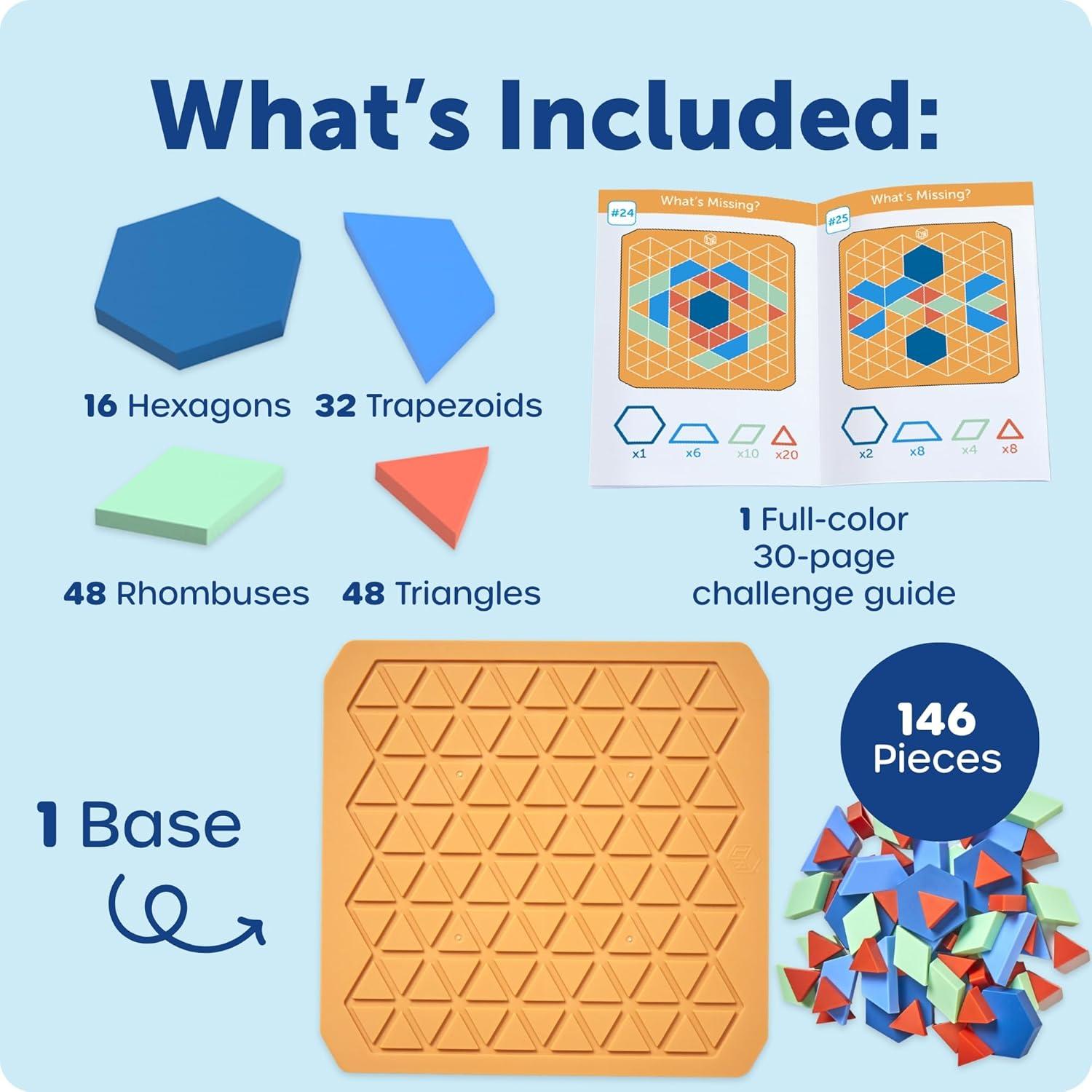 image:imageLearning Resources STEM Explorers Math Mosaics Geometry Math Manipulatives Montessori Symmetry and Patterning Critical Thinking for Students Fine Motor Skills Puzzle Tile Back to School