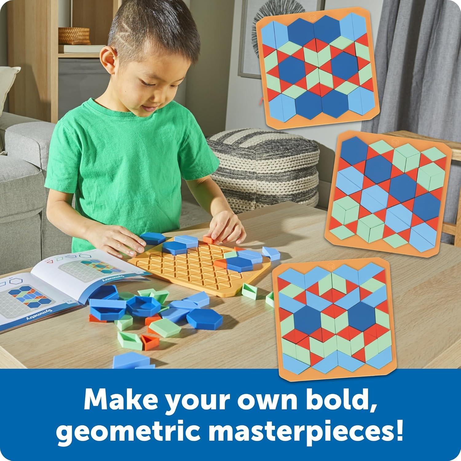 image:imageLearning Resources STEM Explorers Math Mosaics Geometry Math Manipulatives Montessori Symmetry and Patterning Critical Thinking for Students Fine Motor Skills Puzzle Tile Back to School