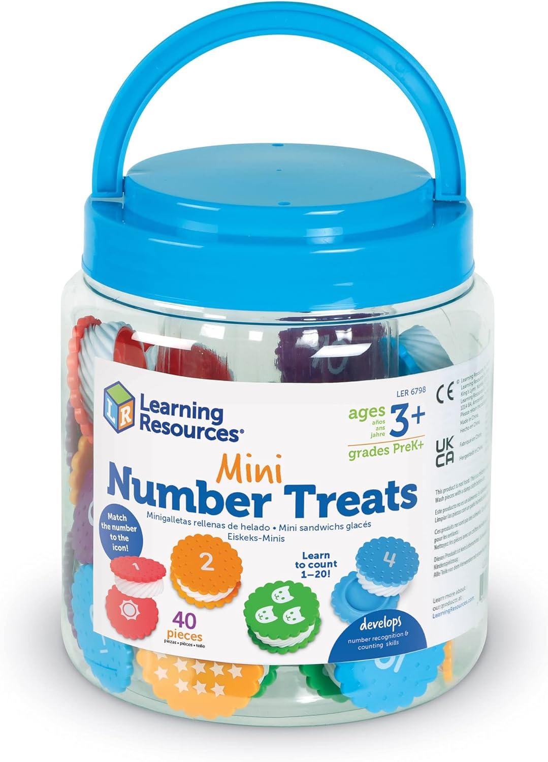 image:imageLearning Resources Mini Number Treats Number Recognition Counting Skills Cookies Toys Montessori Fine Motor Skills Math Manipulatives Gifts for Boys and GirlsNumber Treats