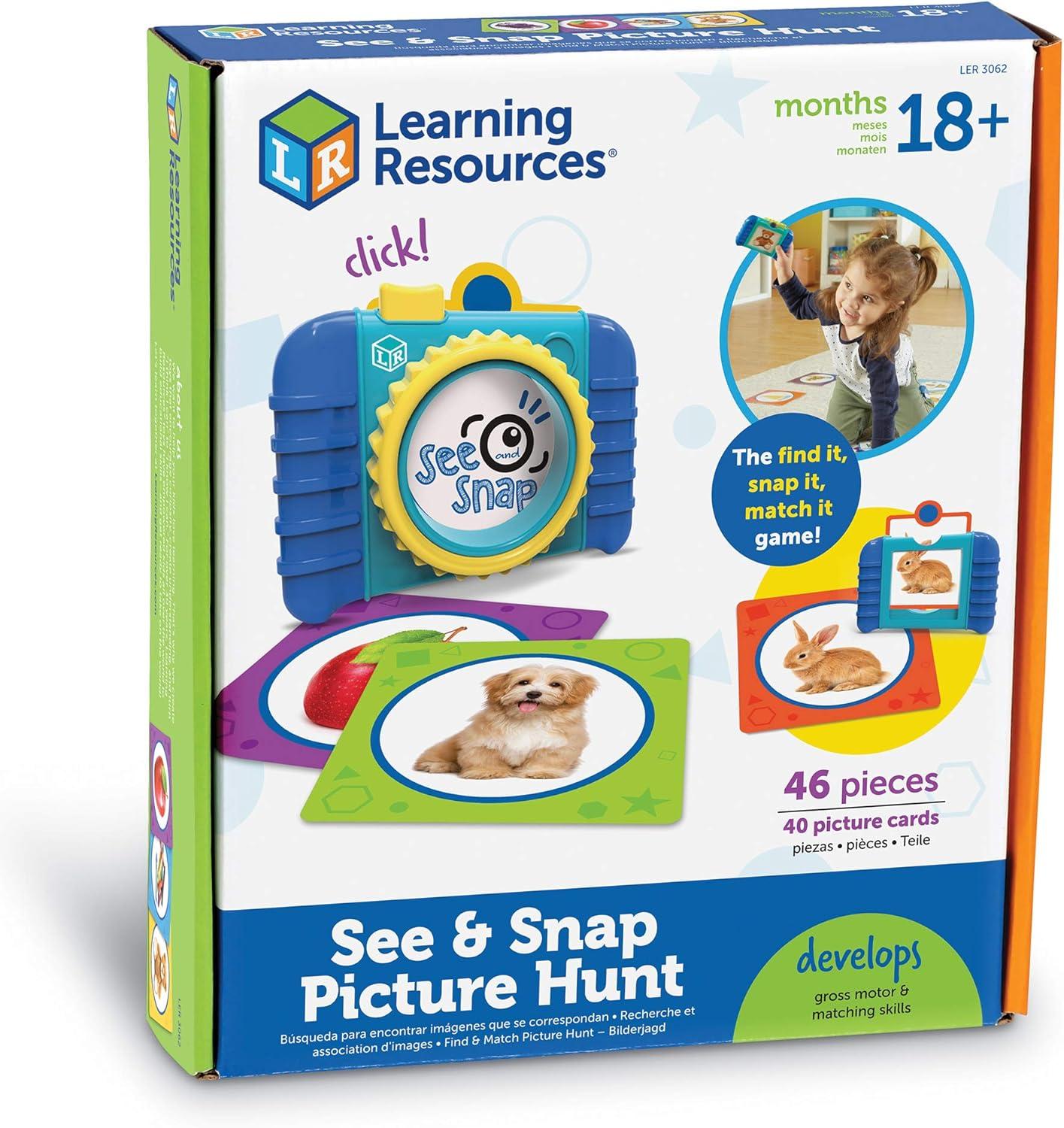 image:imageLearning Resources See amp Snap Snapshot Scavenger Hunt Matching Game Gross Motor Skills Toddler Toy 46 Pieces Outdoor Toys for Toddlers 18 Months 254 cm H x 51 cm W x 222 cm L