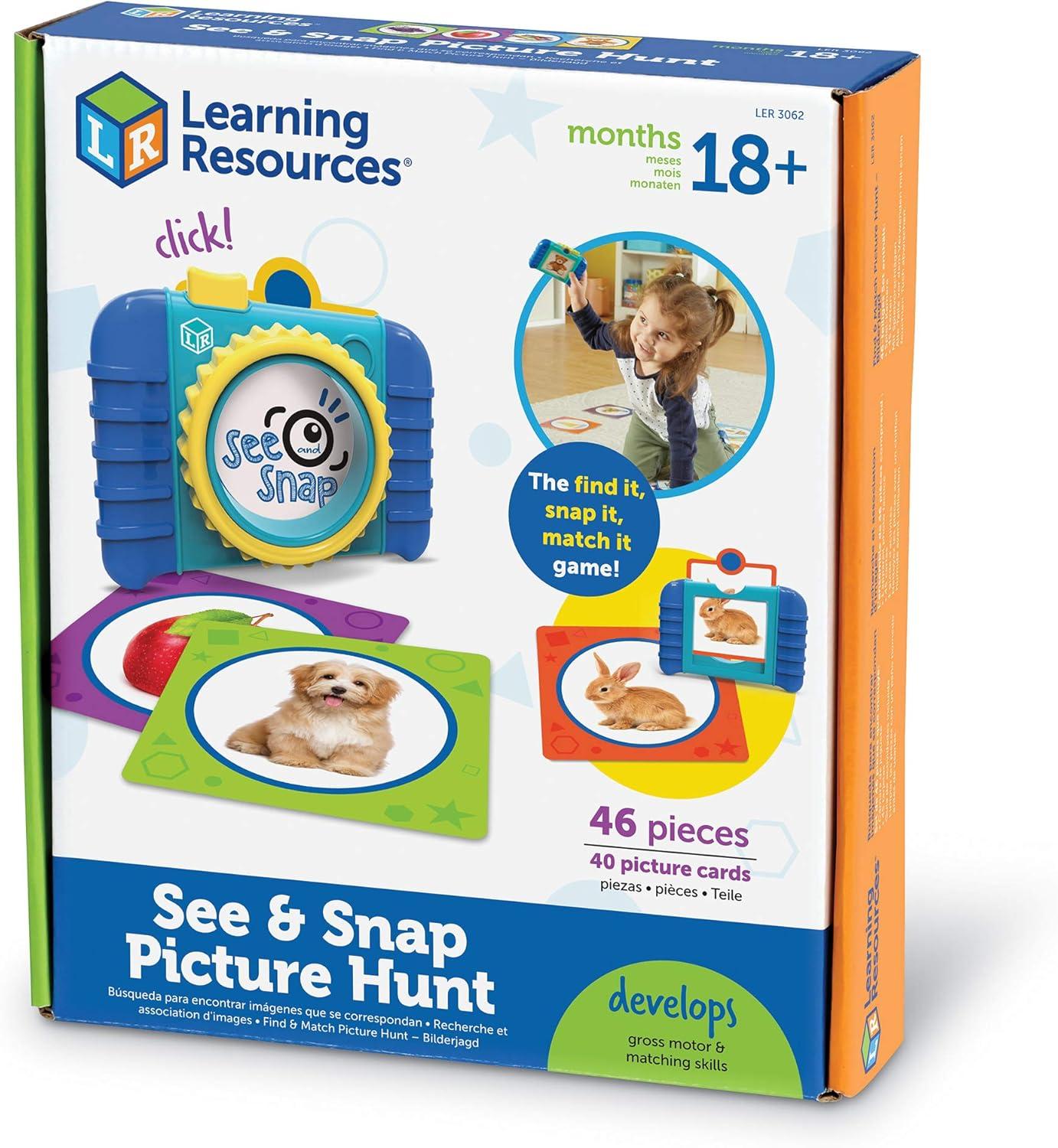 image:imageLearning Resources See amp Snap Snapshot Scavenger Hunt Matching Game Gross Motor Skills Toddler Toy 46 Pieces Outdoor Toys for Toddlers 18 Months 254 cm H x 51 cm W x 222 cm L