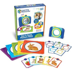 Learning Resources See & Snap Snapshot Scavenger Hunt Matching Game, Gross Motor Skills Toddler Toy, 46 Pieces, Outdoor Toys for Toddlers, 18 Months +(25.4 cm (H) x 5.1 cm (W) x 22.2 cm (L))