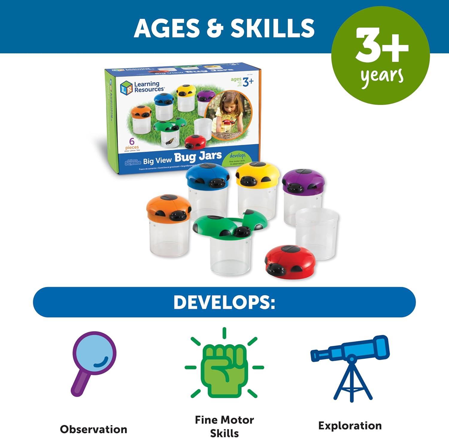 imageLearning Resources Bocaux Insectes gants Primary Science Ensemble de Six pices