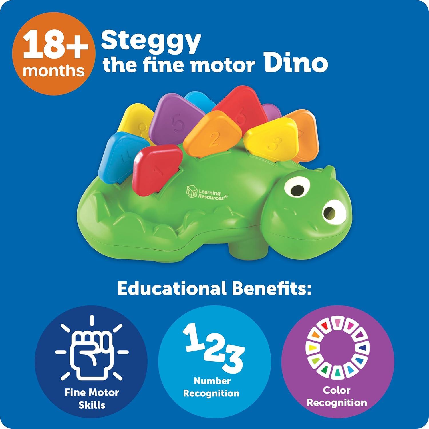 imageLearning Resources Carlos Le Cactus pour Compter Jouets de la Petite enfance motricit Fine Jouets ducatifs 16 pices 18 MoisDinosaure