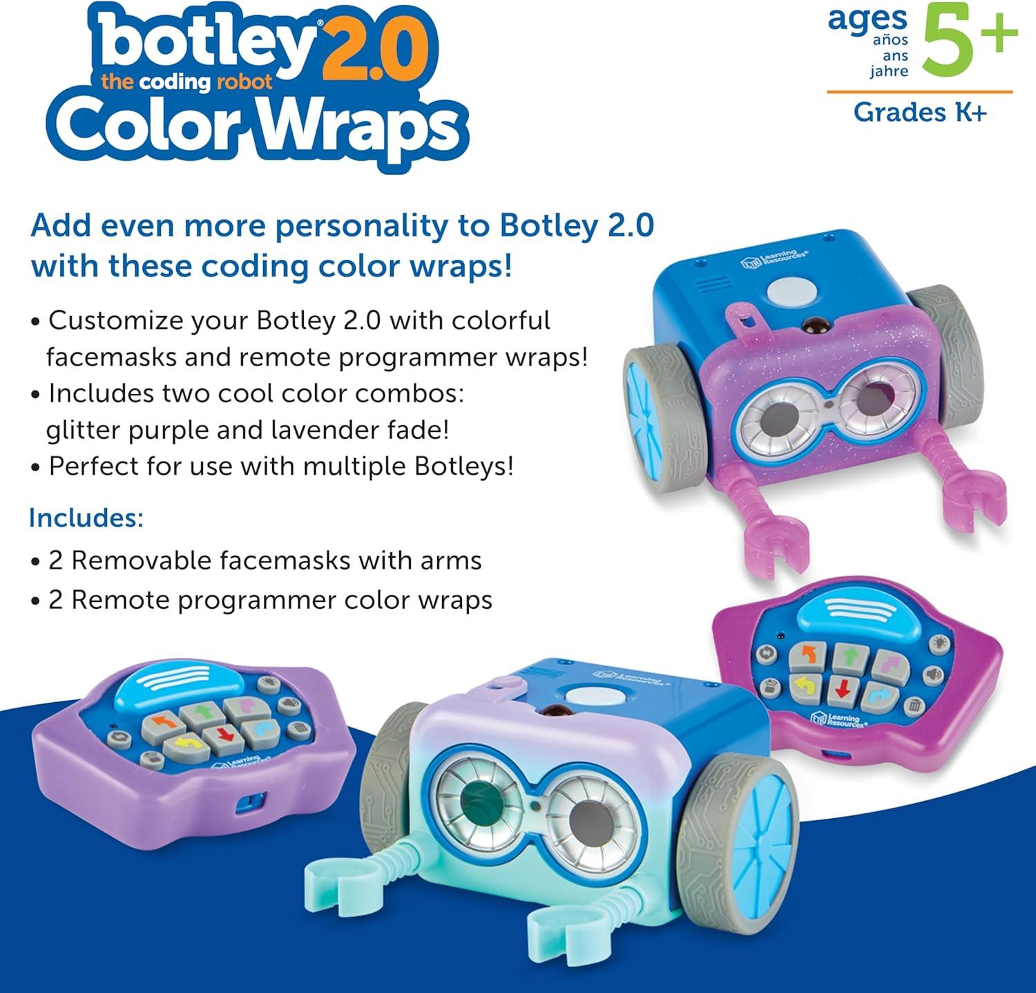 imageLearning Resources Coques de Couleur pour Robot Botley 20 Kit Violet kit dAccessoires Robot Botley Non Inclus partir de 5 Ans