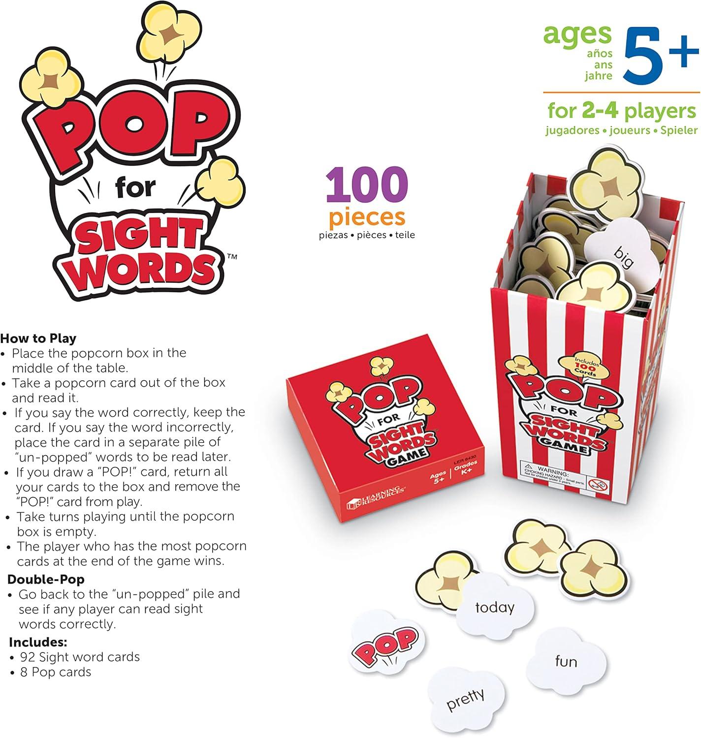 imageLearning Resources Jeu Pop for Sight WordsJeu 1