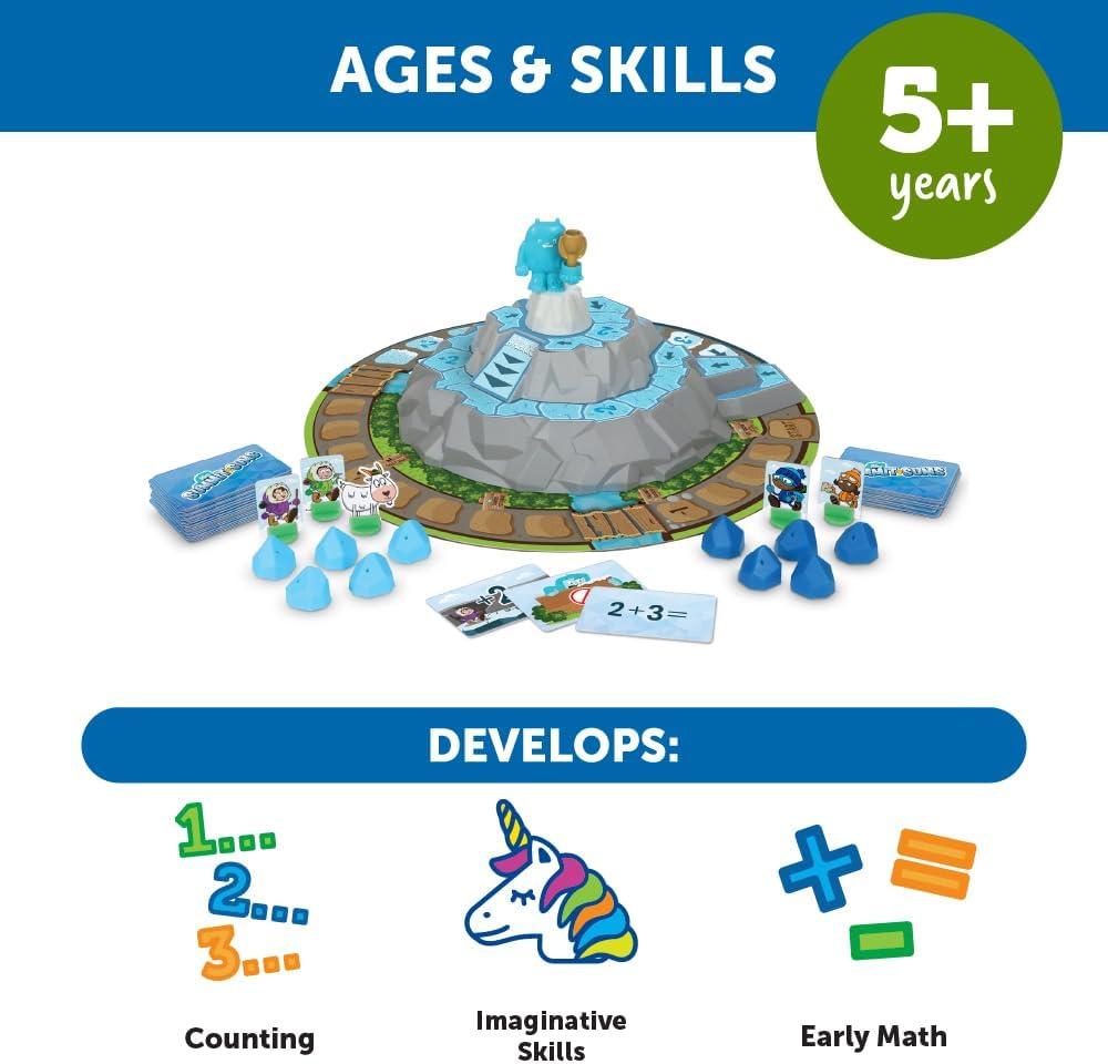 imageLearning Resources Jeu daddition et de soustraction Summit Sums Jeu de mathmatiques pour Enfants Jeu de socit de mathmatiques pour 2 4 Joueurs ds 5 Ans