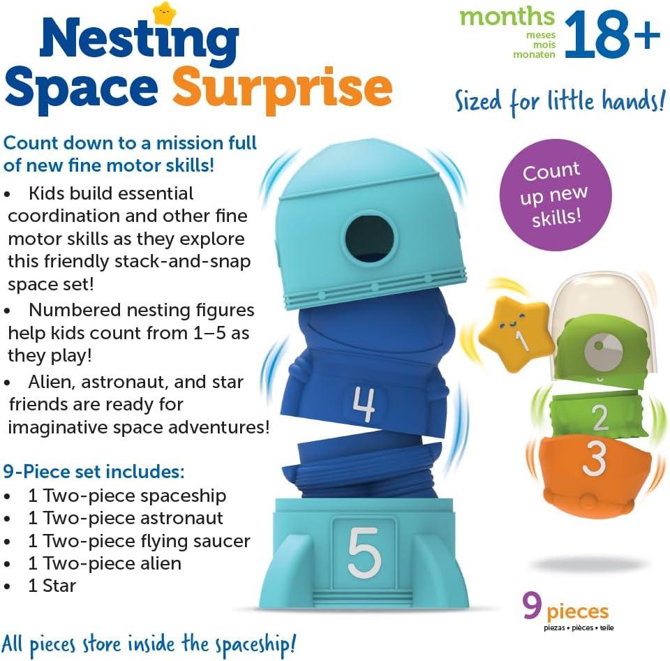 imageLearning Resources Surprise gigogne de lespace activits dapprentissage Maternelle Petite Section Jouets dapprentissage pour ToutPetits Jouets Montessori Jouets gigognes ds 18 Mois
