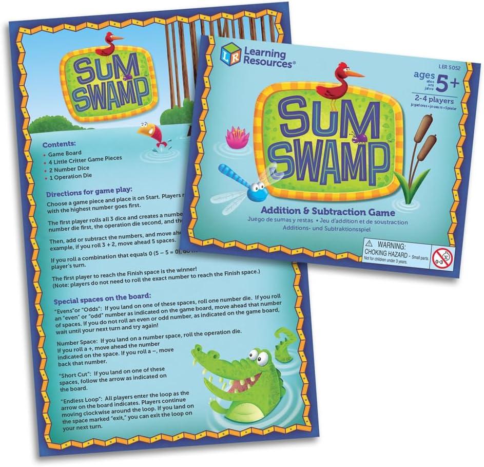 imageLearning Resources Swamp addition and subtraction game 24 Players