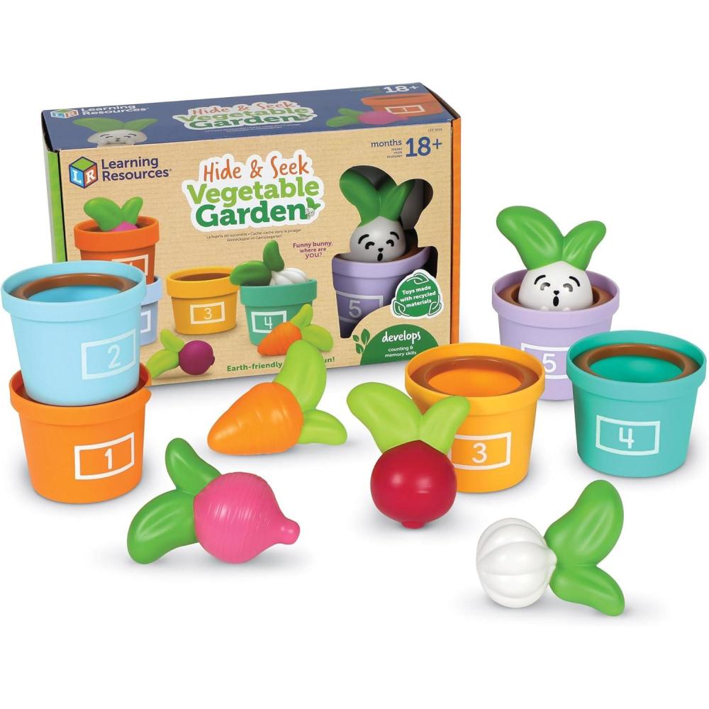 imageLearning Resources CacheCache dans Le Potager Jouets dapprentissage pour ToutPetits Jouets durables ds 18 Mois