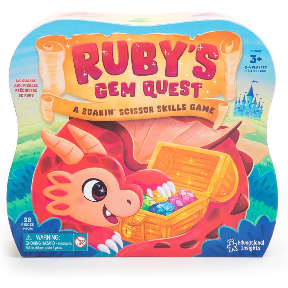 imageLearning Resources Jeu de comptences La Chasse aux Pierres prcieuses de Ruby Jouet Mixte Introduction lutilisation des Ciseaux Jeux ducatifs ds 3 Ans