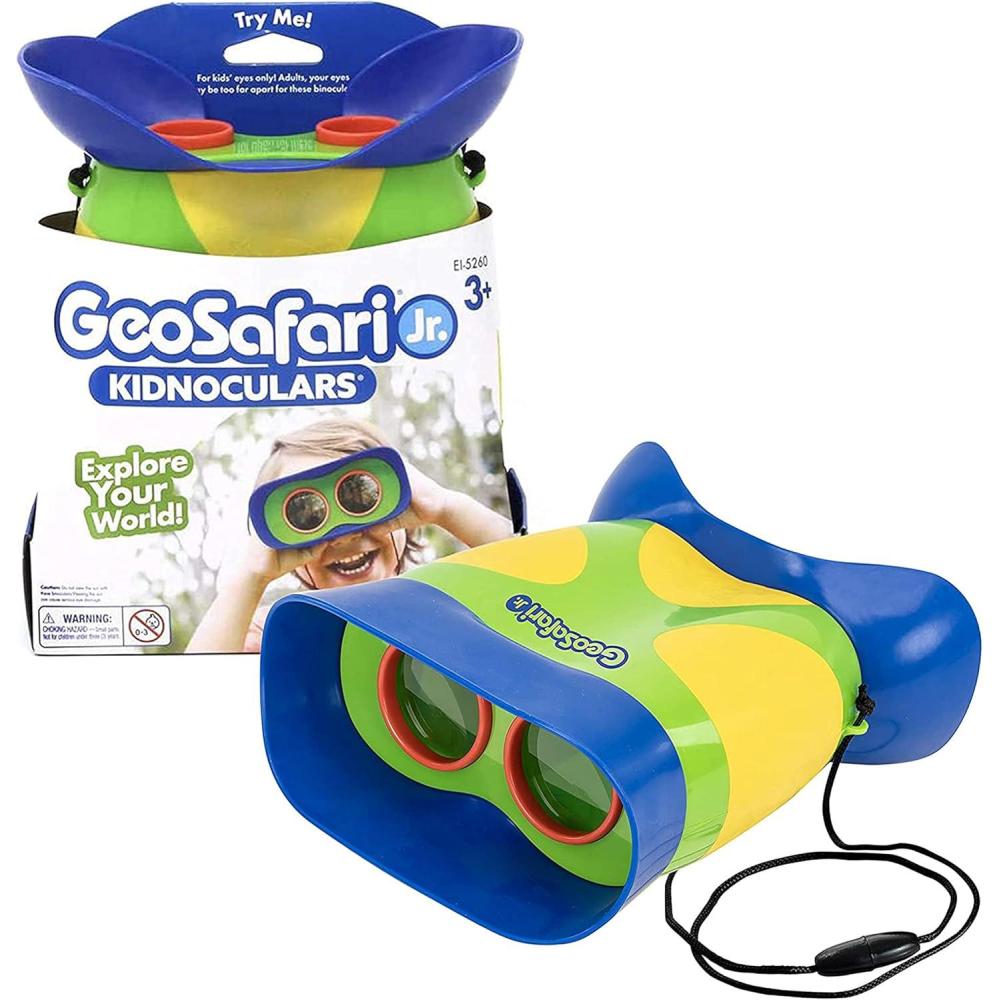 imageLearning Resources Jumelles Enfants GeoSafari Jr Sans Mise au Point Grossissement 2x Oculaires Confortables Jouet Observation 3 Ans Maison ampamp Plein AirSimple